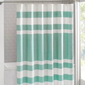 Madison Park Spa Waffle Aqua 72 in. x 72 in. Shower Curtain / Green
